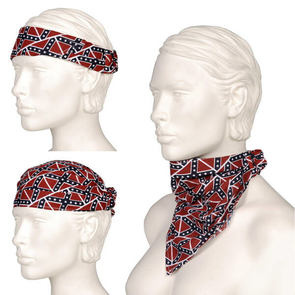 219272 321 75 01 <p>De 3 in 1 bandana met de rebel vlag is vervaardigd uit 100% katoen en biedt veelzijdigheid in gebruik. Dit stijlvolle accessoire is niet alleen een mode-uitdrukking, maar ook functioneel voor verschillende outdoor activiteiten. Verkrijgbaar in diverse kleuren, is deze bandana perfect voor elke gelegenheid. Voeg een vleugje karakter toe aan je uitrusting met deze unieke bandana, die een must-have is voor iedere avonturier.</p>