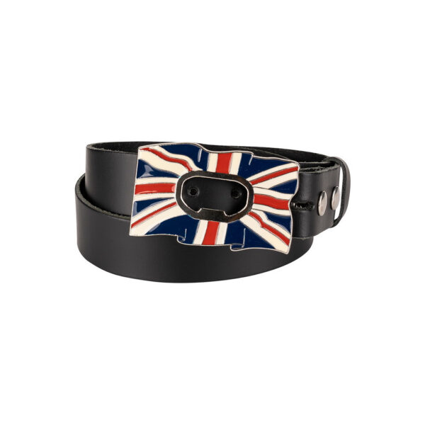245111 1904 75 02 De Buckle United Kingdom vlag met fles opener #22 is een stevige en stijlvolle accessoire, vervaardigd uit 100% metaal. Deze multifunctionele gesp voegt niet alleen een vleugje Britse flair toe aan je outfit, maar is ook praktisch met een ingebouwde flesopener. Verkrijgbaar in diverse kleuren, is deze buckle perfect voor zowel outdoor avonturen als dagelijks gebruik. Een must-have voor elke liefhebber van militaire en outdoor uitrusting!
