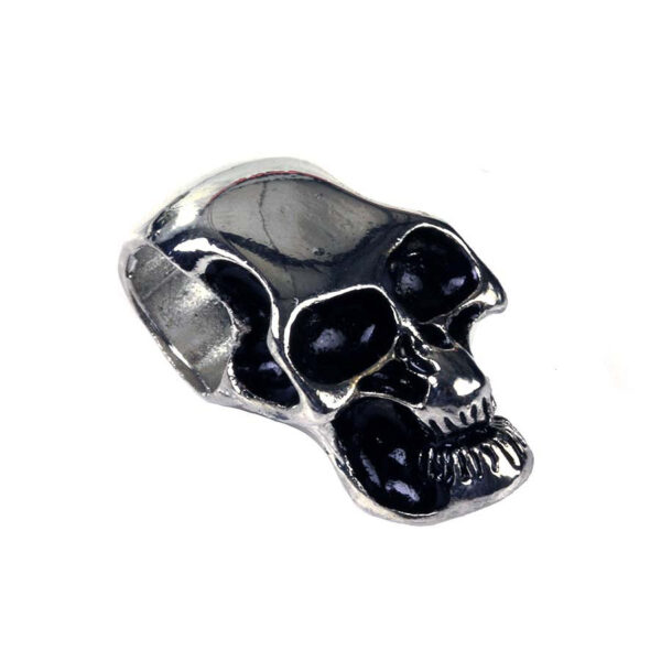 257106 16 02 Transformeer je paracord armband met de Skull set #2148-2. Deze metalen schedelbedels, met een stoere en gedetailleerde afwerking, geven je armband een unieke uitstraling die perfect aansluit bij avontuurlijke stijlen. Met een gewicht van slechts 22 gram en vervaardigd uit hoogwaardig metaal, is deze set een must-have voor iedereen die zijn outdoor-uitrusting een edgy touch wil geven. Beschikbaar in een stijlvolle zilver/chrome kleur.