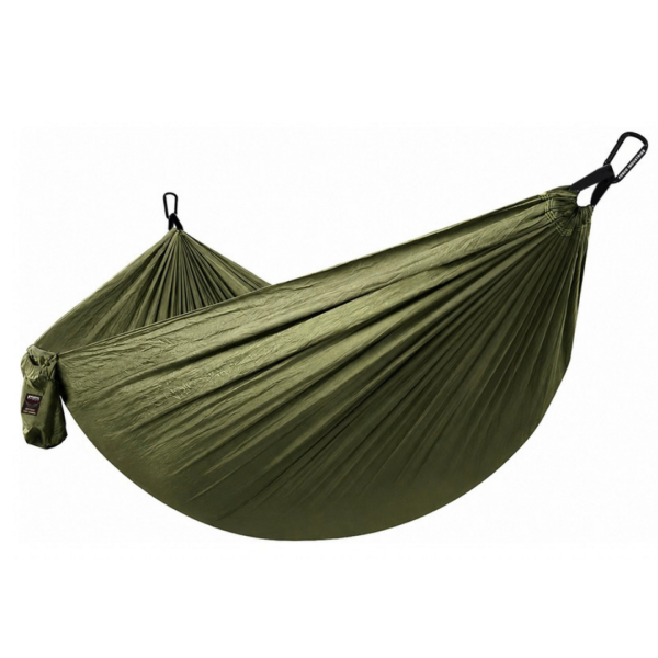 313243 11 313243 11 01201 De Fosco Industries Lichtgewicht Scout Hangmat is de ideale metgezel voor kampeerders en outdoorliefhebbers. Gemaakt van duurzaam 210T parachutenylon, weegt deze 1-persoons hangmat slechts 656 gram en kan tot 227 kg dragen. Met de meegeleverde ophangbanden en stalen karabiners is hij snel op te hangen en dankzij het geïntegreerde opbergzakje gemakkelijk mee te nemen. Perfect voor ontspanning in de natuur!
