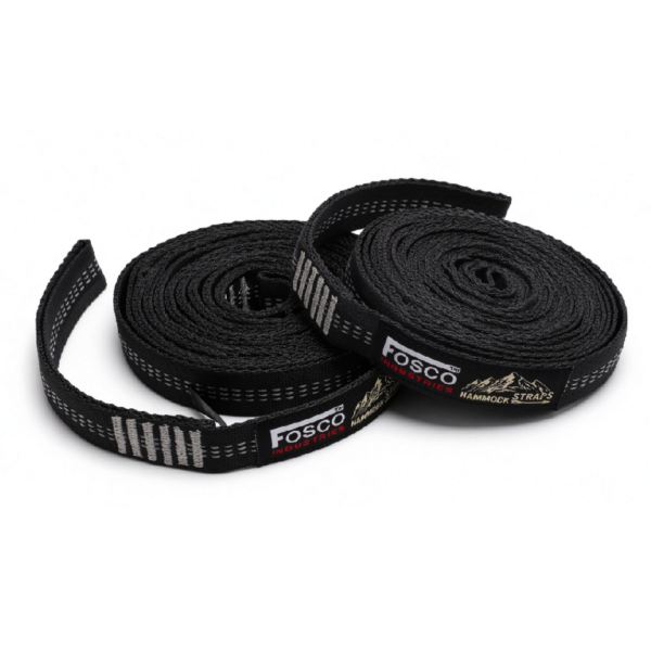 313261 99 313261 99 01 Met de Fosco Heavy Duty hangmatstraps set van 2 bevestig je eenvoudig en snel je hangmat tijdens het kamperen, wandelen of reizen. Deze stevige polyester banden zijn verstelbaar in hoogte en spanning, en kunnen een maximale belasting van 225 kg dragen. De set wordt geleverd met twee stalen karabiners en een handig opbergzakje, waardoor ze compact en gemakkelijk mee te nemen zijn. Ideaal voor outdoorliefhebbers die comfort en gebruiksgemak waarderen.