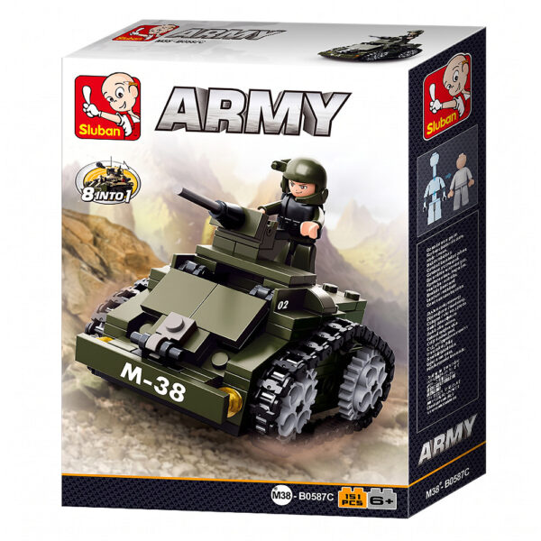 413228 99 02 <p>De Sluban Armoured Car M38-B0587C #16189 is een indrukwekkende bouwset die perfect aansluit bij liefhebbers van militaire voertuigen. Dit model biedt een unieke bouwervaring met compatibiliteit met andere populaire bouwsteenmerken, waardoor je eindeloze creaties kunt maken. Met deze set haal je niet alleen plezier in huis, maar ook een prachtig stuk legerhistorie dat je vaardigheden als bouwmeester op de proef stelt.</p>