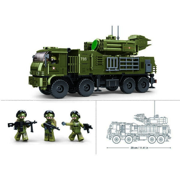 413356 99 04 <p>Ontdek de Sluban Pantsir S1S M38-B1252 #16079, een unieke bouwset die perfect is voor liefhebbers van militaire modellen. Deze set bevat 669 blokjes en 2 minifiguren, waardoor je een gedetailleerd Pantsir S1S systeem kunt bouwen. Met een gemiddelde moeilijkheidsgraad is deze set geschikt voor kinderen vanaf 8 jaar. Bovendien zijn de bouwstenen compatibel met andere populaire merken, zodat je je creativiteit kunt uiten zonder beperkingen. Een must-have voor elke bouwsteentjesfan!</p>