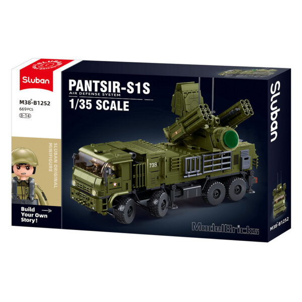 413356 99 05 <p>Ontdek de Sluban Pantsir S1S M38-B1252 #16079, een unieke bouwset die perfect is voor liefhebbers van militaire modellen. Deze set bevat 669 blokjes en 2 minifiguren, waardoor je een gedetailleerd Pantsir S1S systeem kunt bouwen. Met een gemiddelde moeilijkheidsgraad is deze set geschikt voor kinderen vanaf 8 jaar. Bovendien zijn de bouwstenen compatibel met andere populaire merken, zodat je je creativiteit kunt uiten zonder beperkingen. Een must-have voor elke bouwsteentjesfan!</p>