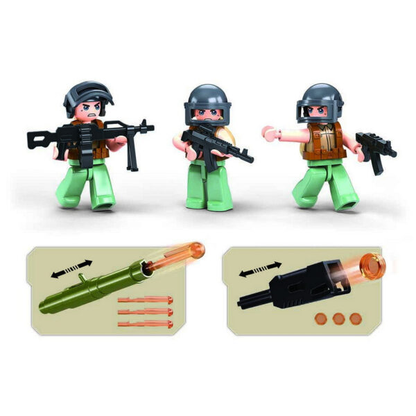 413357 99 03 <p>Ontdek de Sluban Army tank IFR T90AS M38-B1257 #16075, een indrukwekkende bouwset met 326 blokjes en 3 minifiguren. Deze set is perfect voor jonge bouwliefhebbers vanaf 6 jaar en biedt urenlang plezier. Sluban is compatibel met andere grote bouwsteenmerken, waardoor je je creatieve mogelijkheden kunt uitbreiden. Met een doosafmeting van 38 x 28,5 x 6,7 cm is deze set een uitstekende aanvulling voor elke verzamelaar van militaire bouwsets.</p>