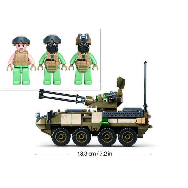 413358 99 02 <p>De Sluban Army tank OEF Stryker ADS M38-B1258 #16071 is een spannende bouwset voor de jonge defensieliefhebber. Met 320 blokjes en 3 minifiguren biedt deze set urenlang bouwplezier. Sluban staat bekend om zijn compatibiliteit met andere grote bouwsteenmerken, waardoor je creativiteit geen grenzen kent. Geschikt voor kinderen vanaf 6 jaar, met een gemiddelde moeilijkheidsgraad. Verken de wereld van militaire voertuigen met deze unieke tank set.</p>