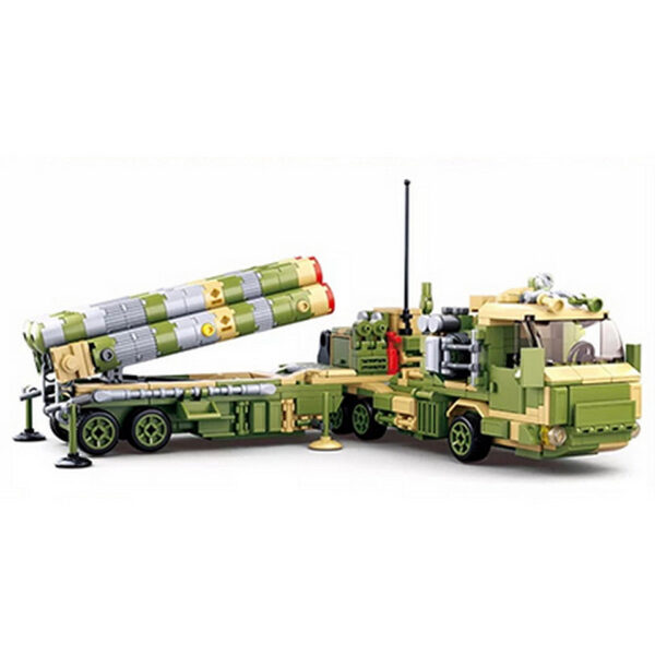 413360 99 03 <p>Ontdek de Sluban Army luchtdoelraket S-400 6 in 1 M38-B0782, een fascinerende bouwset voor militairen en bouwliefhebbers. Met 713 blokjes en 6 minifiguren biedt deze set eindeloze mogelijkheden voor creatief spel. Sluban staat bekend om zijn compatibiliteit met andere grote bouwsteenmerken, waardoor je volop kunt combineren en uitbreiden. De set is geschikt voor kinderen vanaf 6 jaar en heeft een gemiddelde moeilijkheidsgraad, perfect voor een uitdagende bouwervaring.</p>