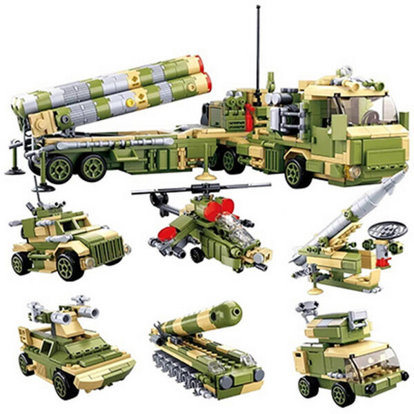 413360 99 05 <p>Ontdek de Sluban Army luchtdoelraket S-400 6 in 1 M38-B0782, een fascinerende bouwset voor militairen en bouwliefhebbers. Met 713 blokjes en 6 minifiguren biedt deze set eindeloze mogelijkheden voor creatief spel. Sluban staat bekend om zijn compatibiliteit met andere grote bouwsteenmerken, waardoor je volop kunt combineren en uitbreiden. De set is geschikt voor kinderen vanaf 6 jaar en heeft een gemiddelde moeilijkheidsgraad, perfect voor een uitdagende bouwervaring.</p>
