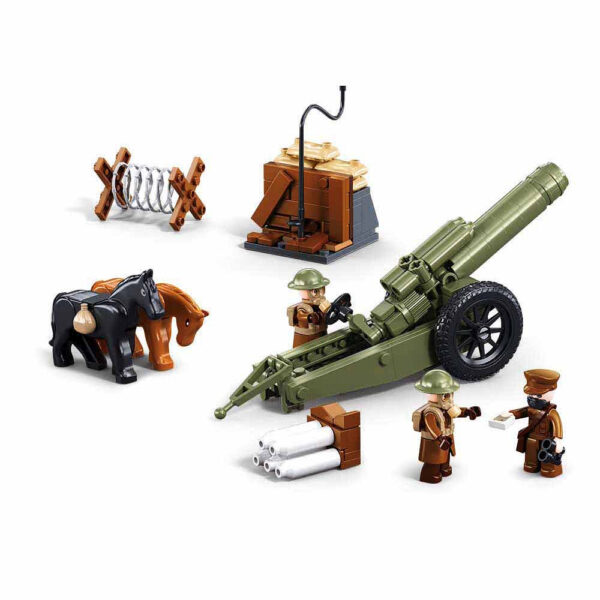413362 99 03 <p>De Sluban Army aanvallende tank WWI - 47Vs M38-B1295 is een spannende bouwset voor de echte legerminnaar. Met 506 bouwstenen en 5 minifiguren biedt deze set een uitdagende en leuke ervaring voor kinderen vanaf 6 jaar. De gemiddelde moeilijkheidsgraad zorgt ervoor dat zowel beginners als ervaren bouwers zich kunnen vermaken. Bovendien is het compatibel met andere grote bouwsteenmerken, wat het uitbreiden van je verzameling eenvoudig maakt. Laat je creativiteit de vrije loop met deze gedetailleerde tankset!</p>