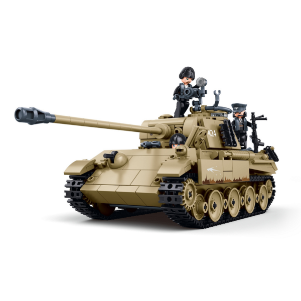 413372 99 01 <p>Bouw jouw eigen Sluban Panther G Tank op schaal 1:35 met deze gedetailleerde bouwset. Deze Duitse middelzware tank uit de Tweede Wereldoorlog bestaat uit 883 bouwstenen en biedt urenlang plezier voor zowel jong als oud (vanaf 10 jaar). De set is compatibel met andere grote bouwsteenmerken, waardoor je eindeloze combinatiemogelijkheden hebt. Perfect voor verzamelaars van historische militaire voertuigen!</p>
