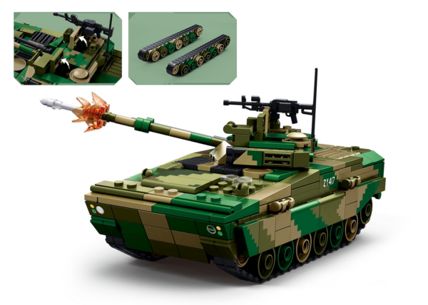 413376 99 03 <p>Bouw het indrukwekkende ZBD-04AS infanteriegevechtsvoertuig met de Sluban Army set M38-B1592. Deze bouwset bevat 385 hoogwaardige bouwstenen en is schaal 1:44, perfect voor verzamelaars van militaire modellen. De stenen zijn compatibel met andere bekende merken, waardoor je eindeloze bouwmogelijkheden hebt. Geschikt voor kinderen vanaf 8 jaar, deze set biedt een uitdagend en leuk project voor iedere militaire modelbouwer.</p>