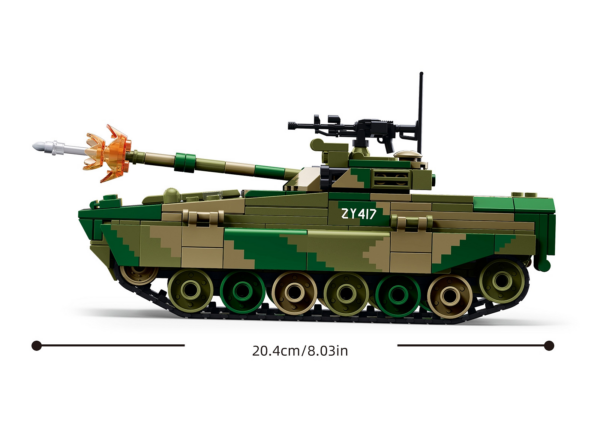 413376 99 05 <p>Bouw het indrukwekkende ZBD-04AS infanteriegevechtsvoertuig met de Sluban Army set M38-B1592. Deze bouwset bevat 385 hoogwaardige bouwstenen en is schaal 1:44, perfect voor verzamelaars van militaire modellen. De stenen zijn compatibel met andere bekende merken, waardoor je eindeloze bouwmogelijkheden hebt. Geschikt voor kinderen vanaf 8 jaar, deze set biedt een uitdagend en leuk project voor iedere militaire modelbouwer.</p>