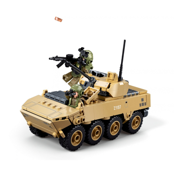 413377 99 01 <p>Bouw het indrukwekkende ZBL-19S infanteriegevechtsvoertuig op schaal 1:44 met de Sluban Army bouwset. Deze set bevat 253 hoogwaardige bouwstenen en is compatibel met andere populaire bouwsteenmerken, waardoor je eindeloze combinatiemogelijkheden hebt. Perfect voor zowel verzamelaars als jonge bouwers vanaf 6 jaar, en een aanwinst voor elke militaire modelcollectie. Met afmetingen van 38 x 23,7 x 6,7 cm is dit een geweldig project voor liefhebbers van militaire voertuigen.</p>