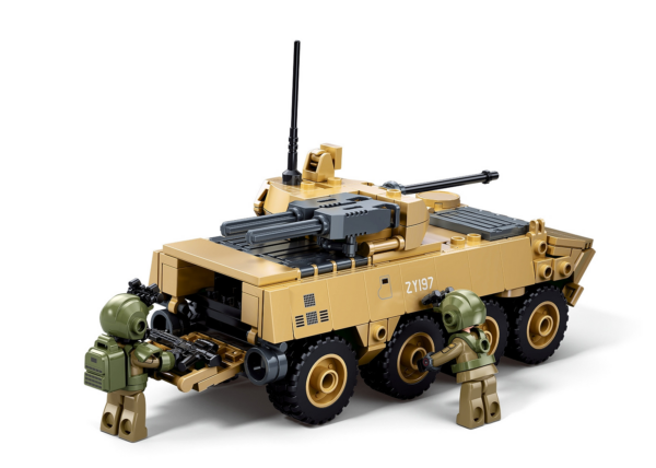 413377 99 02 <p>Bouw het indrukwekkende ZBL-19S infanteriegevechtsvoertuig op schaal 1:44 met de Sluban Army bouwset. Deze set bevat 253 hoogwaardige bouwstenen en is compatibel met andere populaire bouwsteenmerken, waardoor je eindeloze combinatiemogelijkheden hebt. Perfect voor zowel verzamelaars als jonge bouwers vanaf 6 jaar, en een aanwinst voor elke militaire modelcollectie. Met afmetingen van 38 x 23,7 x 6,7 cm is dit een geweldig project voor liefhebbers van militaire voertuigen.</p>