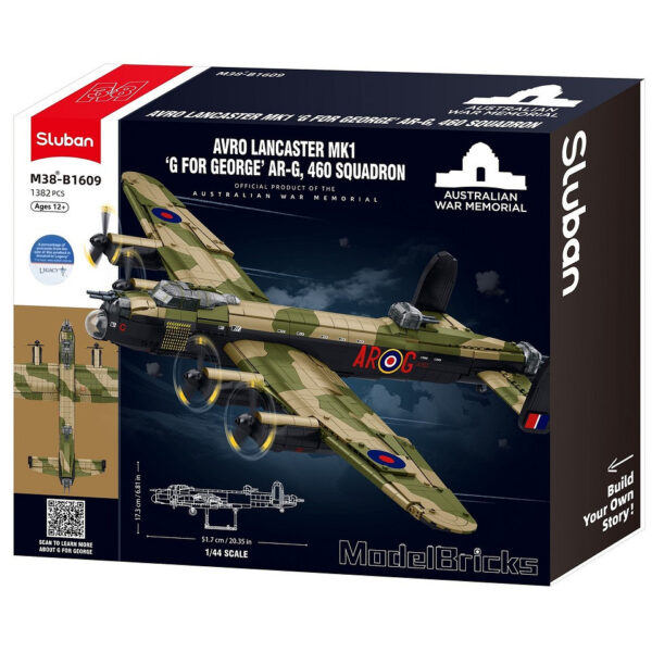 413380 99 02 <p>Bouw je eigen Avro Lancaster-bommenwerper met de Sluban Vliegtuig Lancaster Bommenwerper 1/44 M38-B1609 #17003. Deze gedetailleerde bouwset bestaat uit 1382 elementen en is geschikt voor kinderen vanaf 12 jaar. Met een schaal van 1:44 breng je een iconisch stuk militaire geschiedenis tot leven. De bouwstenen zijn compatibel met andere grote merken, zodat je eindeloos kunt combineren en uitbreiden. Laat je creativiteit de vrije loop en ontdek de wereld van Sluban.</p>