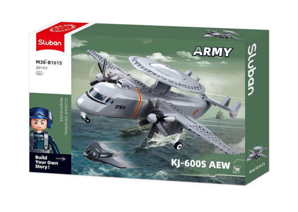 413381 99 07 <p>Bouw jouw eigen Sluban KJ-600 AEW-vliegtuig op schaal 1:55 met deze unieke bouwset. Dit model is ontworpen als een militair radar- en waarschuwingsvliegtuig, compleet met propellers en een herkenbare radarschotel bovenop de romp. Sluban biedt compatibiliteit met andere grote bouwsteenmerken, waardoor je deze set gemakkelijk kunt integreren in jouw bestaande collectie. Laat je creativiteit de vrije loop en ontdek de wereld van militaire luchtvaart met deze uitdagende bouwervaring.</p>