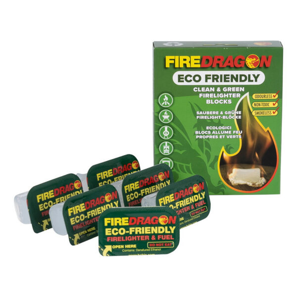 429758 99 02 De BCB Fire Dragon Solid Fuel CN368 is een set van 6 lichtgewicht en milieuvriendelijke aanmaakblokken die ideaal zijn voor het aansteken van vuur, koken van voedsel en het verwarmen van water, ongeacht de weersomstandigheden. Deze waterdichte en geurloze brandstofblokken zijn snel en eenvoudig aan te steken, zelfs als ze nat zijn. Met een brandtijd van 8-10 minuten per blok bieden ze een betrouwbare oplossing voor al uw outdoor kookbehoeften zonder schadelijke stoffen vrij te geven.