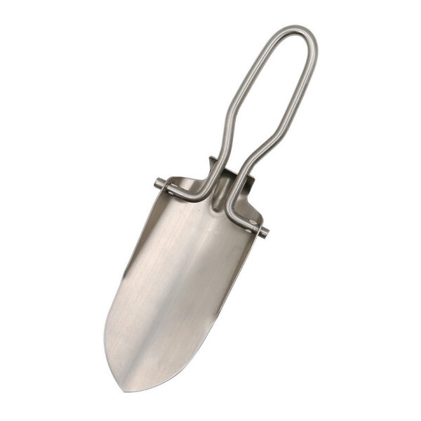 433106 16 01 De Mini RVS Klapschop met hoes is een praktische en duurzame outdoor schep, ideaal voor kamperen, survival en ander buitengebruik. Dankzij het opvouwbare ontwerp en de meegeleverde hoes is deze klapschop eenvoudig mee te nemen in je rugzak of aan je uitrusting. Gemaakt van stevig roestvrij staal, is de klapschop lichtgewicht (147 g) en uitermate geschikt voor graven, opruimen en zelfs noodsituaties. Met afmetingen van 134 x 56 x 25 mm ingeklapt en 233 x 65 x 32 mm uitgeklapt, is dit de perfecte metgezel voor jouw avonturen.
