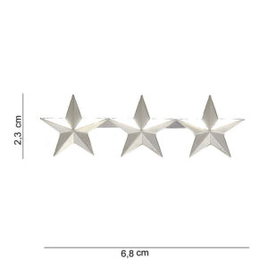 Embleem metaal Luitenant Generaal 3 sterren #6097