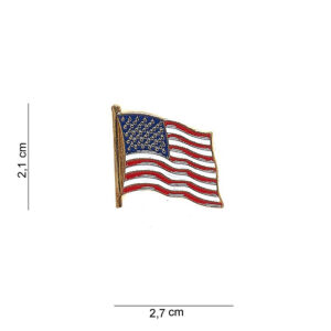 Embleem metaal USA vlag middel #7073
