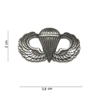Embleem metaal para wing groot zilver #7075
