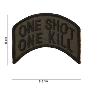 Embleem stof one shot one kill #3024
