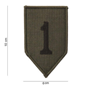 Embleem stof black one #3009