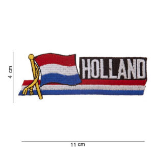 Embleem stof  wapperende vlag Holland #1040