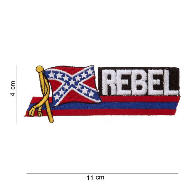 442304 913 75 01 <p>Voeg een stoere touch toe aan je outfit met het Embleem stof Rebel wapperende vlag #1042. Dit hoogwaardige embleem is vervaardigd van stevig stof en voorzien van een opvallende afbeelding en tekst. Verkrijgbaar in diverse kleuren, is dit embleem perfect voor het personaliseren van kleding en uitrusting. Maak je look compleet en laat zien waar je voor staat met dit unieke embleem.</p>