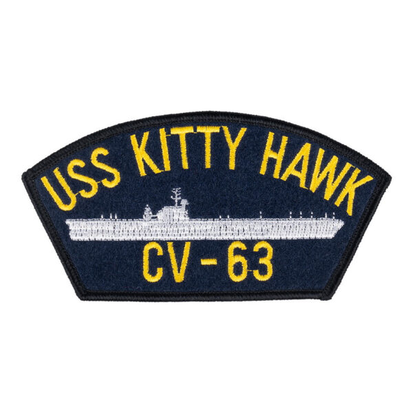 442306 726 75 01 <p>Dit stijlvolle embleem van de USS Kitty Hawk CV-63 is een must-have voor elke militaire en outdoor liefhebber. Het hoogwaardige stofkwaliteit garandeert duurzaamheid, terwijl de diverse beschikbare kleuren het perfect maken voor personalisatie aan jouw stijl. Of je het nu gebruikt voor op kleding, tassen of als verzamelobject, dit embleem voegt een unieke touch toe aan je uitrusting. Laat je passie voor de marine geschiedenis zien met dit prachtige embleem!</p>