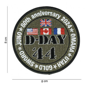 Embleem stof D-Day 80 5 beaches #5072