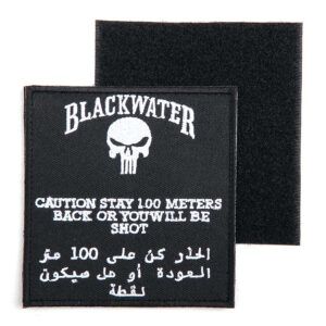 Embleem stof blackwater 100 mtr met klittenband #2042