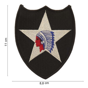 Embleem stof 2nd infantry division indian head #4080