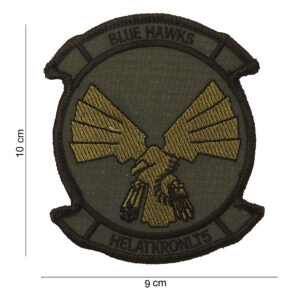 Embleem stof blue hawks #3073