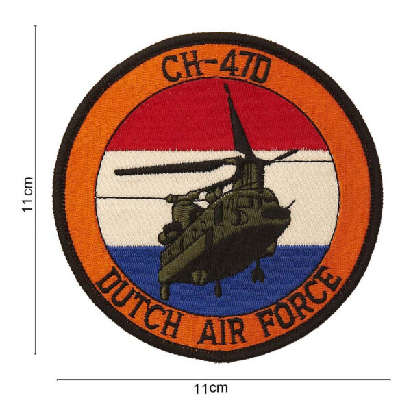 442306 727 75 01 <p>Dit hoogwaardige embleem van stof, met de afbeelding en tekst van de CH-47D Dutch Air Force #3063, is een must-have voor elke luchtvaartliefhebber en verzamelaar. Het embleem is verkrijgbaar in diverse kleuren en voegt een authentiek detail toe aan je uniform of uitrusting. Perfect voor gebruik op jassen, tassen of als decoratie. Geef je outfit een militaire uitstraling met dit unieke embleem dat de trots van de Nederlandse luchtmacht vertegenwoordigt.</p>