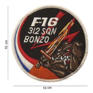 Embleem stof F-16 312 SQN bonzo #4008