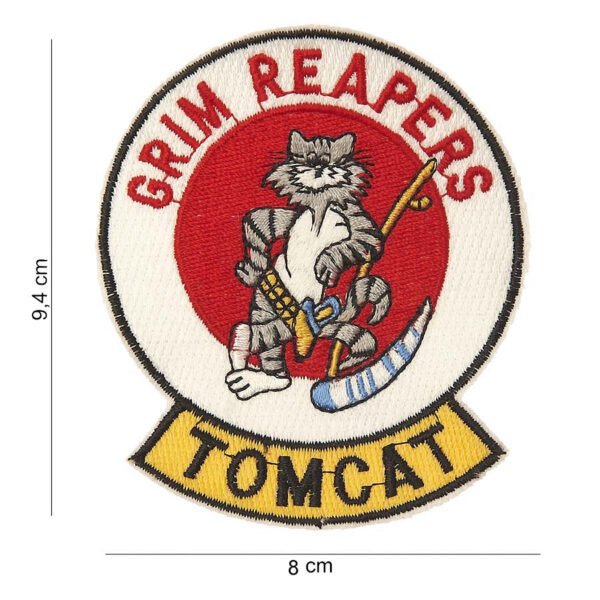 442306 782 75 01 <p>Ontdek het Embleem stof Tomcat grim reapers #4047, een hoogwaardige patch met een indrukwekkende afbeelding en tekst, perfect voor het personaliseren van je uitrusting. Dit veelzijdige embleem is beschikbaar in diverse kleuren en voegt een unieke flair toe aan jassen, tassen of andere stoffen items. Met een stevige afwerking is dit embleem niet alleen stijlvol, maar ook duurzaam voor langdurig gebruik. Geef je outfit een militaire uitstraling met dit opvallende embleem.</p>
