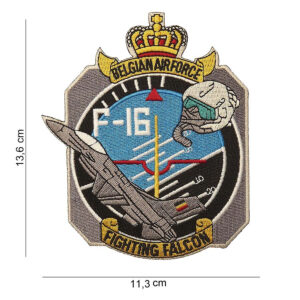 Embleem stof Belgian Air Force F-16 (vliegtuig)  #3090