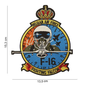 Embleem stof Belgian Air Force F-16 (piloot) #3091