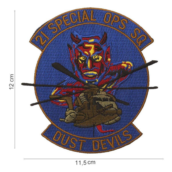 442306 864 75 01 <p>Ontdek het Embleem stof 21 special ops sq dust devils #4064, een uniek en stijlvol embleem met een gedetailleerde afbeelding en tekst. Dit hoogwaardige stofembleem is perfect voor het personaliseren van uw militaire of outdoor uitrusting. Verkrijgbaar in diverse kleuren, biedt dit embleem een uitstekende manier om uw stijl te accentueren. Voeg een vleugje karakter toe aan uw gear met dit bijzondere embleem.</p>