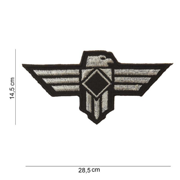 442311 978 75 01 <p>Voeg een stoere touch toe aan je uitrusting met het grote zwarte en grijze stofembleem van een adelaar (#2029). Dit hoogwaardige embleem is perfect voor het personaliseren van kleding, tassen of andere gear. Gemaakt van duurzaam materiaal, biedt het zowel stijl als functionaliteit. Verkrijgbaar in diverse kleuren, waardoor je eenvoudig de perfecte uitstraling kunt creëren. Ideaal voor zowel militaire als outdoor toepassingen.</p>