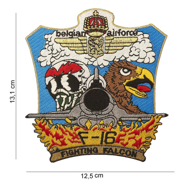 442312 793 75 01 <p>Het Embleem stof Belgian Air Force F-16 (havik) #3092 is een prachtig geborduurd embleem dat trots de kracht en historie van de Belgische luchtmacht vertegenwoordigt. Dit hoogwaardige embleem is vervaardigd van duurzaam stof en toont een gedetailleerde afbeelding van de F-16, compleet met bijpassende tekst. Perfect voor het personaliseren van kleding of uitrusting, en beschikbaar in diverse kleuren. Een must-have voor elke luchtvaartliefhebber of verzamelaar!</p>