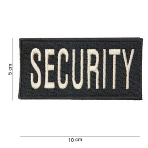 Embleem stof security (dik) met klittenband zwart #2023