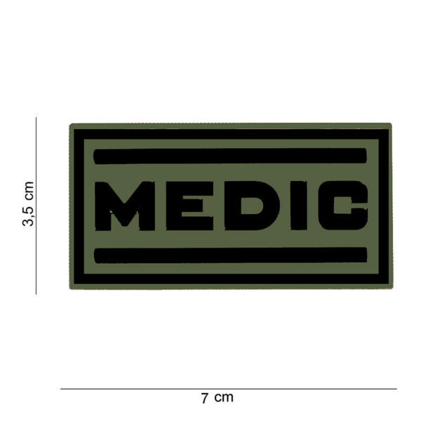 444100 3548 11 444100 3548 11 01 <p>Het Embleem 3D PVC Medic in groen is een robuust en veelzijdig embleem dat perfect is voor het personaliseren van uw militaire of outdoor uitrusting. Met de sterke klittenband aan de achterzijde is het eenvoudig te bevestigen en te verwijderen, waardoor het ideaal is voor gebruik op tactische vesten, rugzakken of kleding. Dit embleem is niet alleen functioneel, maar voegt ook een professioneel uiterlijk toe aan uw uitrusting. Een must-have voor iedere serieuze outdoor-liefhebber!</p>