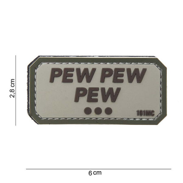 444100 3768 99 01 <p>Ontdek het unieke Embleem 3D PVC 'Pew pew pew' in beige (#10085), perfect voor het personaliseren van uw militaire en outdoor uitrusting. Dit hoogwaardige embleem is vervaardigd uit duurzaam PVC en voorzien van een handige klittenband aan de achterzijde, zodat u het eenvoudig kunt bevestigen op kleding, tassen of andere uitrusting. Geef uw outfit een stoere uitstraling met dit opvallende embleem!</p>