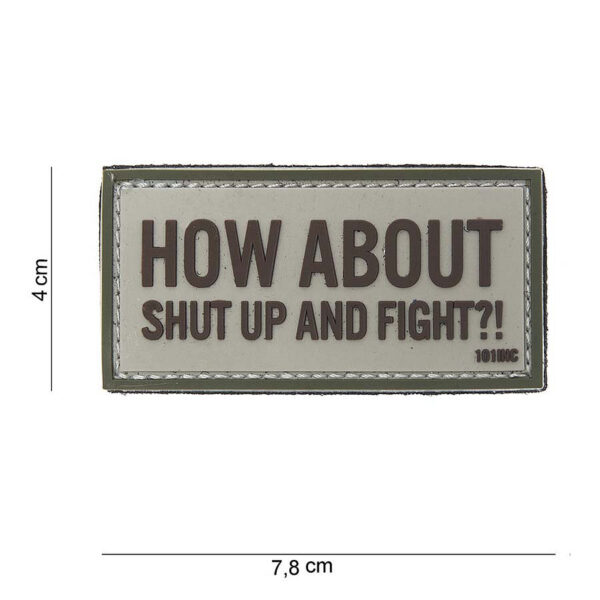 444100 3816 99 01 <p>Het 3D PVC embleem 'How about beige' is een veelzijdige toevoeging voor uw militaire of outdoor uitrusting. Dit hoogwaardige embleem is voorzien van een handige klittenband achterzijde, waardoor het eenvoudig op verschillende oppervlakken kan worden bevestigd. Met zijn unieke beige kleur biedt dit embleem niet alleen functionaliteit maar ook een stijlvolle uitstraling. Ideaal voor het personaliseren van kleding, rugzakken of andere accessoires.</p>