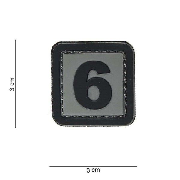 444100 3900 99 01 <p>Het Embleem 3D PVC 6 #15007 is een veelzijdig en stijlvol embleem dat vervaardigd is uit duurzaam PVC. Dit embleem is voorzien van een klittenband achterzijde, waardoor het eenvoudig te bevestigen is op diverse ondergronden, zoals kleding en tassen. Perfect voor het personaliseren van je militaire of outdoor uitrusting, en het voegt een unieke touch toe aan je outfit. Dit embleem is een must-have voor elke liefhebber van militaire en outdoor activiteiten.</p>