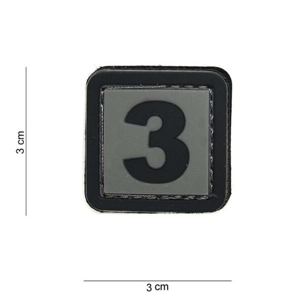 444100 3906 99 01 <p>Het Embleem 3D PVC 3 #15004 is een stijlvol en veelzijdig embleem dat perfect is voor jouw militaire of outdoor uitrusting. Met een praktische klittenband achterzijde is het eenvoudig aan te brengen op verschillende stoffen. Dit embleem voegt niet alleen een persoonlijk tintje toe aan je gear, maar is ook ontworpen voor duurzaamheid en gebruiksgemak. Maak je uitrusting compleet met dit unieke PVC embleem.</p>