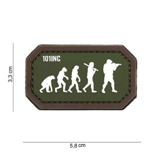 Embleem 3D PVC Airsoft evolution groen/bruin #14072