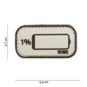 Embleem 3D PVC Low power beige/bruin #14083